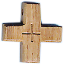 Croix sur cordon 'B'  (33x33mm)