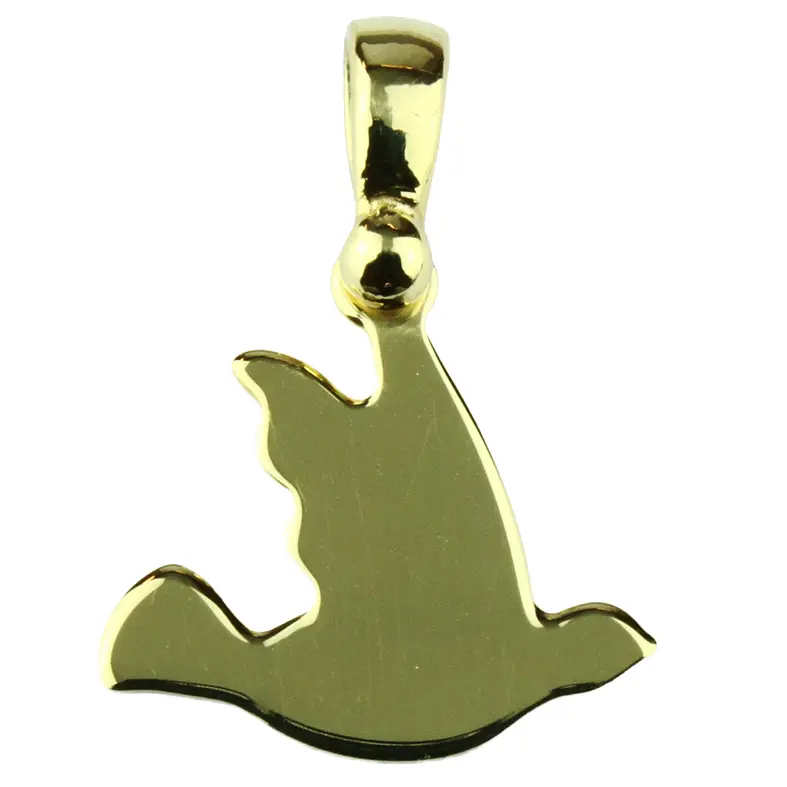 Dove Pendant - 925% Gold Plated Silver 3μm (12x14mm)