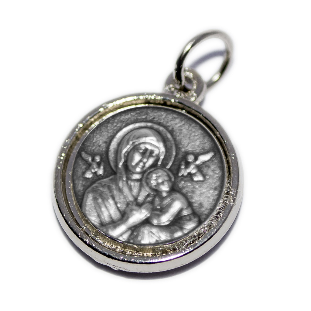Medaille Madonna Imm.Hilfe/Hl Familie - Metall (Ø16mm