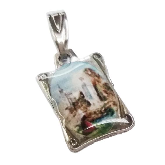 Médaille N.D. Lourdes - métal (10x15mm)