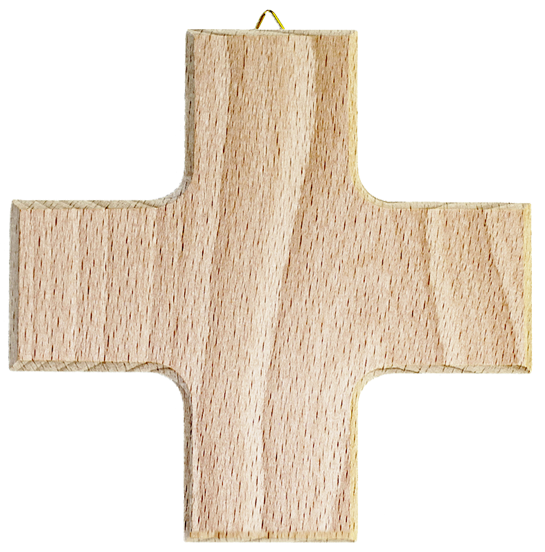 Kreuz Holz/Buche - ohne Schrift (120x120mm)