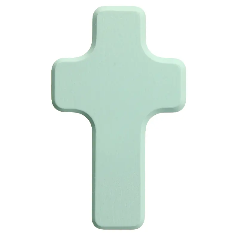 Croix bois/bleu 'SANS TEXTE' (60x100mm)