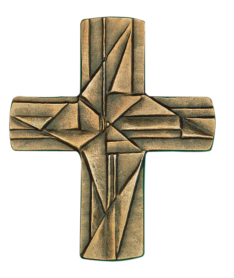 Kruisbeeld brons/MRL - 'Ornamenten' (80x95mm)