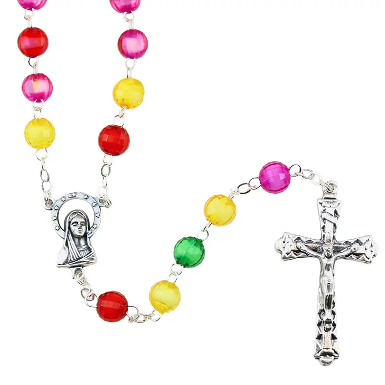 Chapelet - imm. cristal - multi couleur (⌀ 8mm)