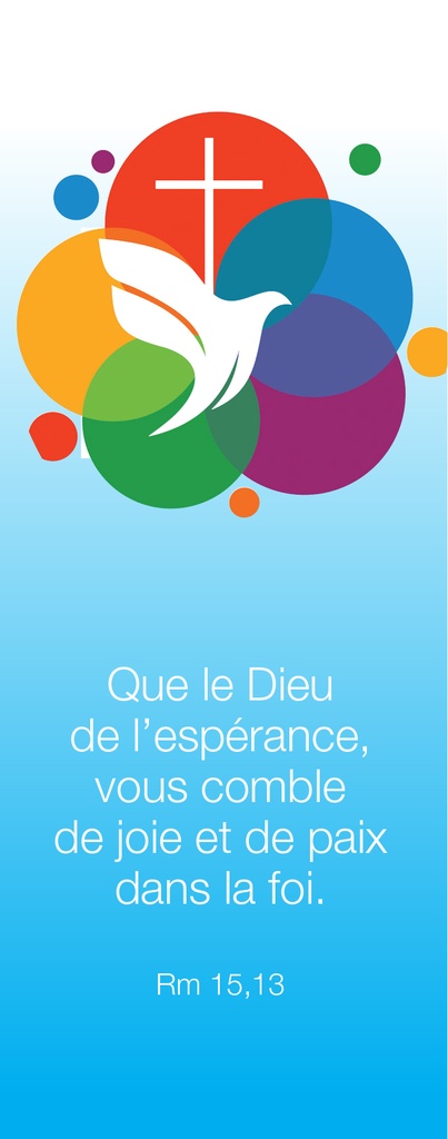 Signet communion - 5,5/15cm - Que le Dieu de l'espérance ... Rm15,13
