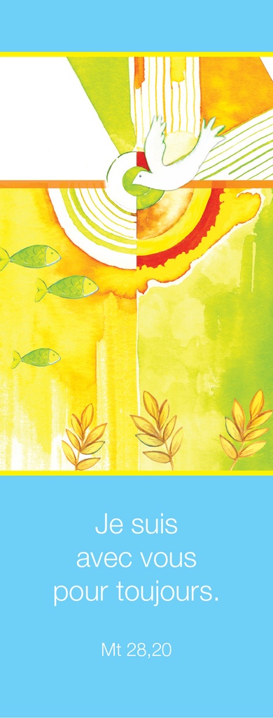 Signet communion - 5,5/15cm - Je suis avec vous ... Mt 28,20