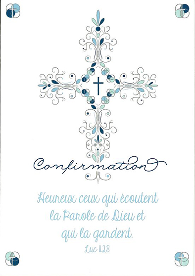 Signet confirmation - 70x100mm Heureux ceux qui...