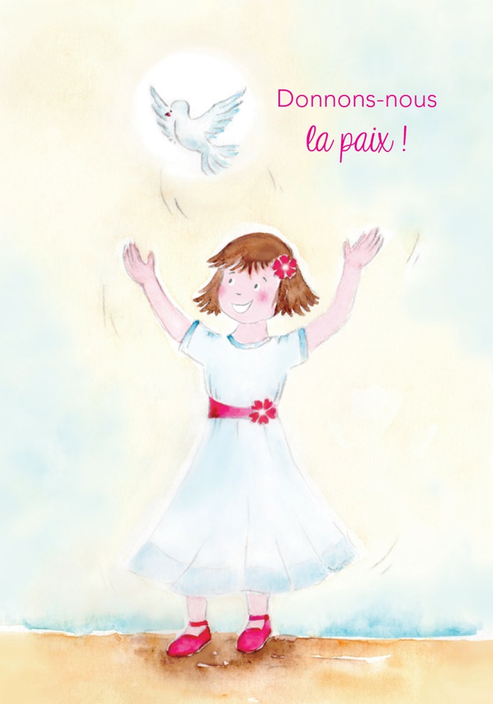 Signet communion - 70x100mm Donnons-nous la paix ...