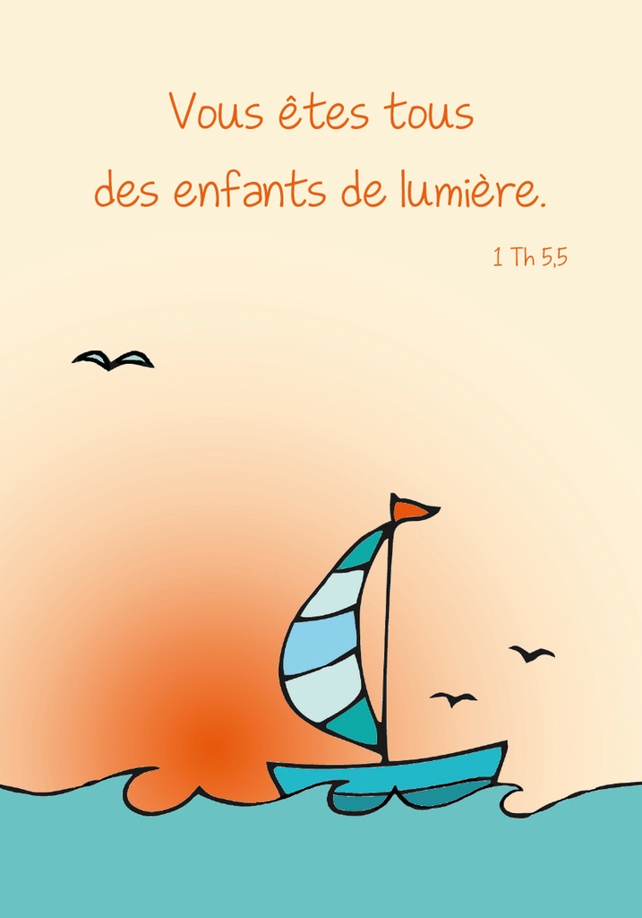 Signet communion - 70x100mm Vous ˆtes tous des enfants ... 1Th55