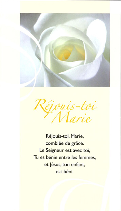 Signet prière Rejouis-toi Marie - SP011