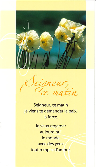 Signet prière Seigneur ce matin - SP017