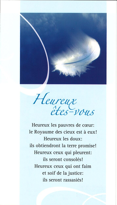 Signet prière Heureux êtes-vous - SP021