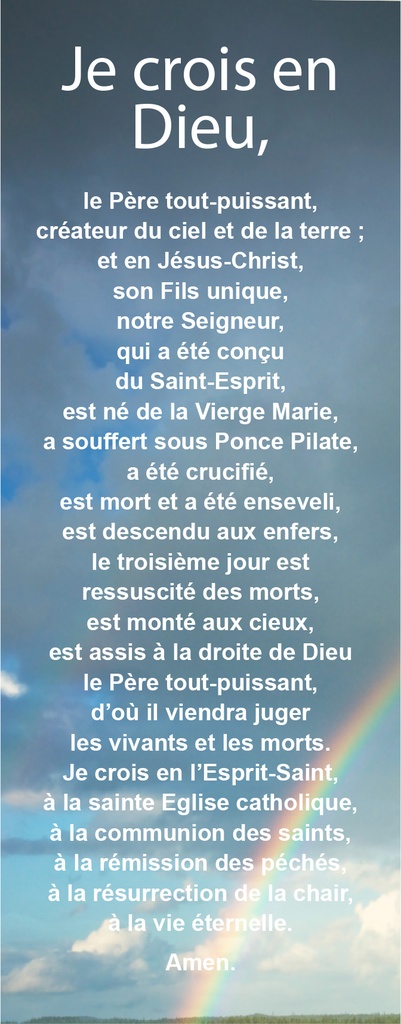 Signet - 5,5/15cm - Je crois en Dieu