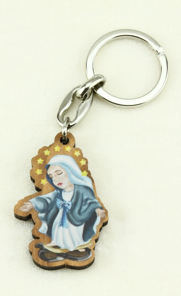 Porte-clef Vierge Miraculeuse/enfantin (70x30mm)