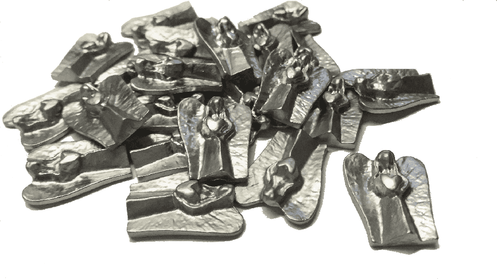 Lot de 25 Anges protecteurs - métal 3x2cm