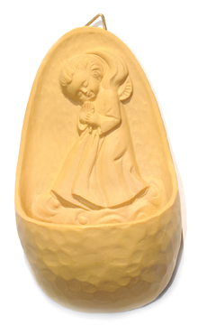 Bénitier Ange - résine/natur