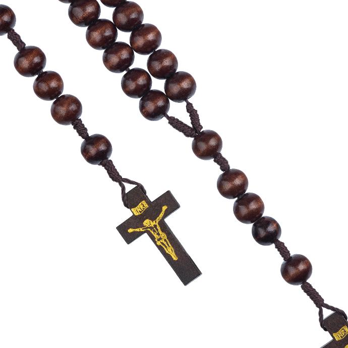 Rosary - wood - Dark brown (⌀ 10mm)