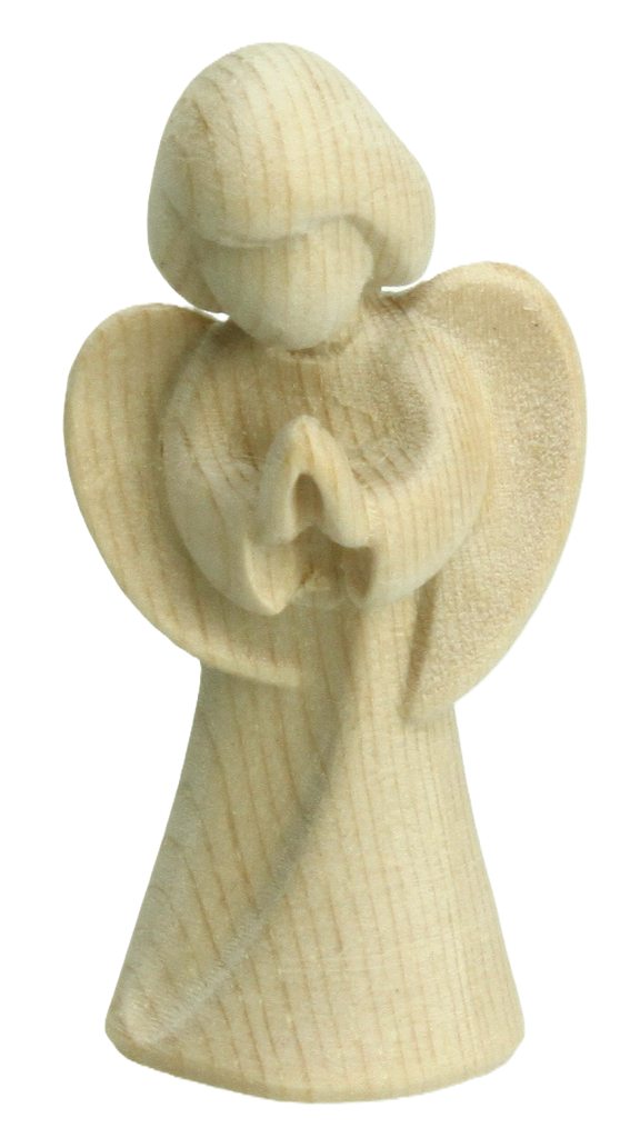Angelot priant du paradis - bois sculpté - 5cm - natur