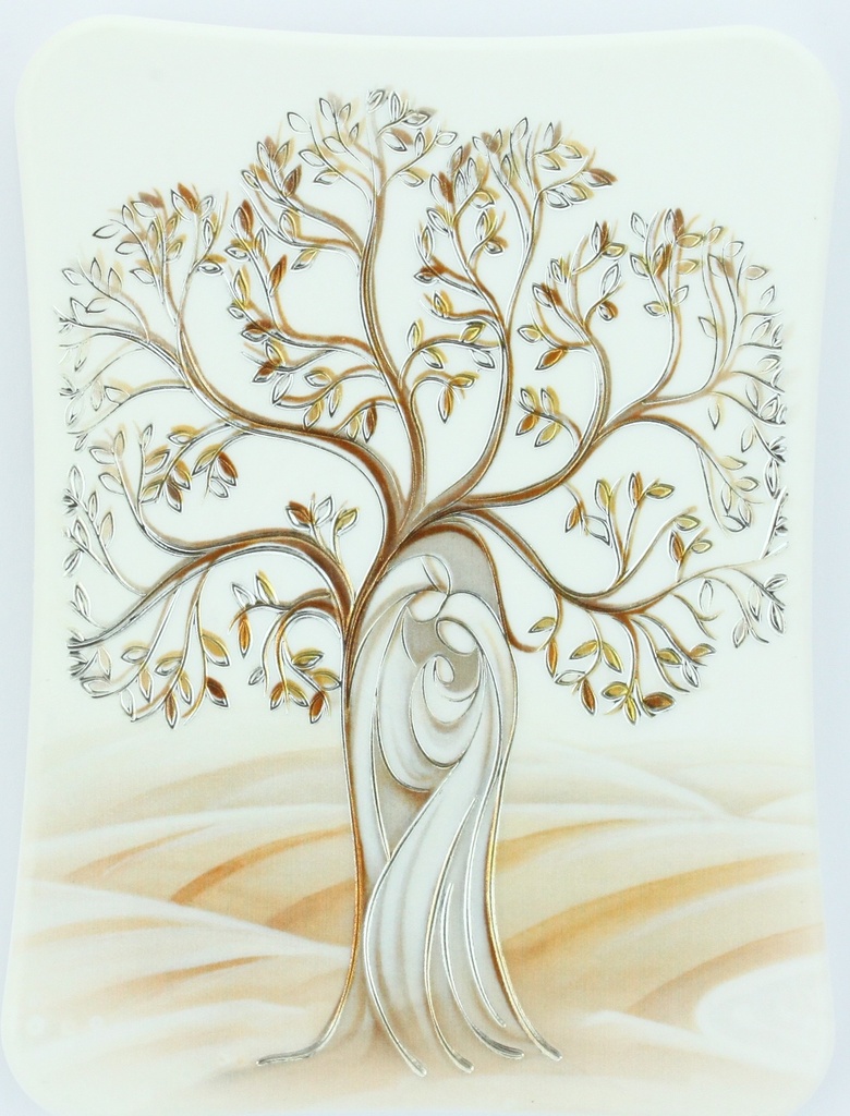 Kader polystone - H.Familie/modern - gekleurd/zilver (120x90mm)