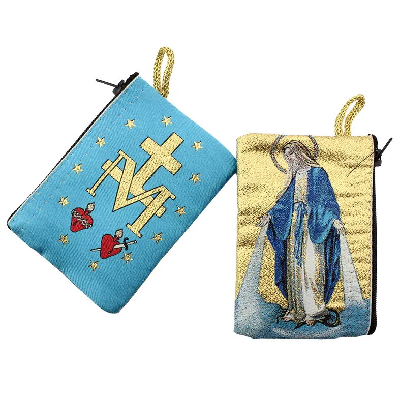 Etui tissu brodé - Miraculeuse (110x75mm)