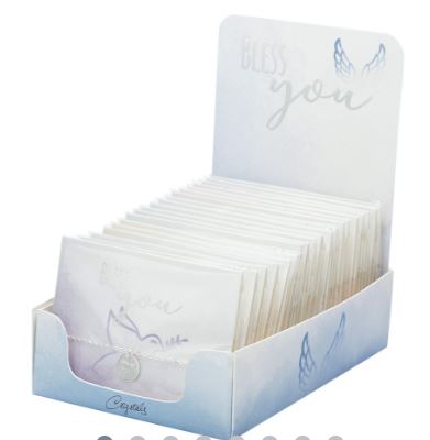Display avec 6x4 Bracelets argenté - "Bless you- Collection"