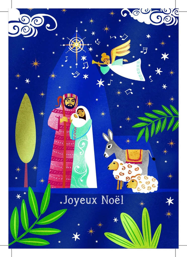 Kerstkaart 10,5x15cm - Joyeux Noël
