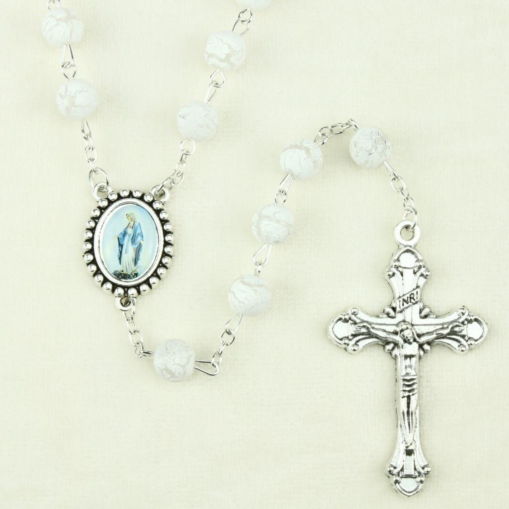 Rozenkrans plastiek - wit (⌀ 8mm)