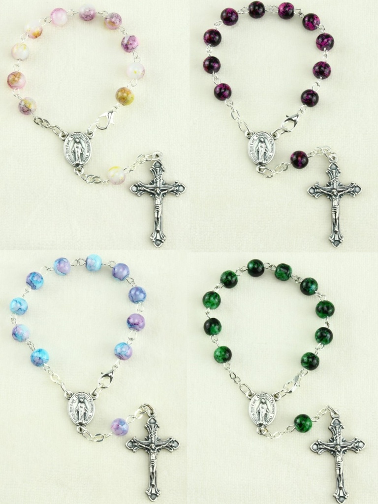 Minirosenkranz - Glassperle sortiert (Ø 5mm)