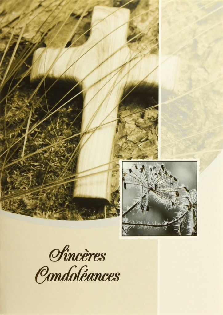 Carte double/envelloppe sous cello - 12x17cm - Sincères Cond