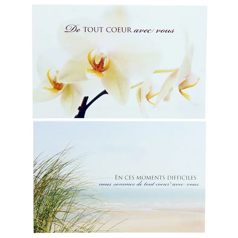 Pochette Condoléances - 2x3 cartes avec enveloppes