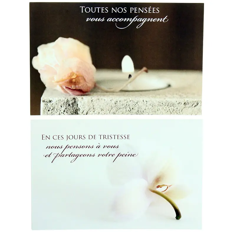 Pochette Condoléances - 2x3 cartes avec enveloppes