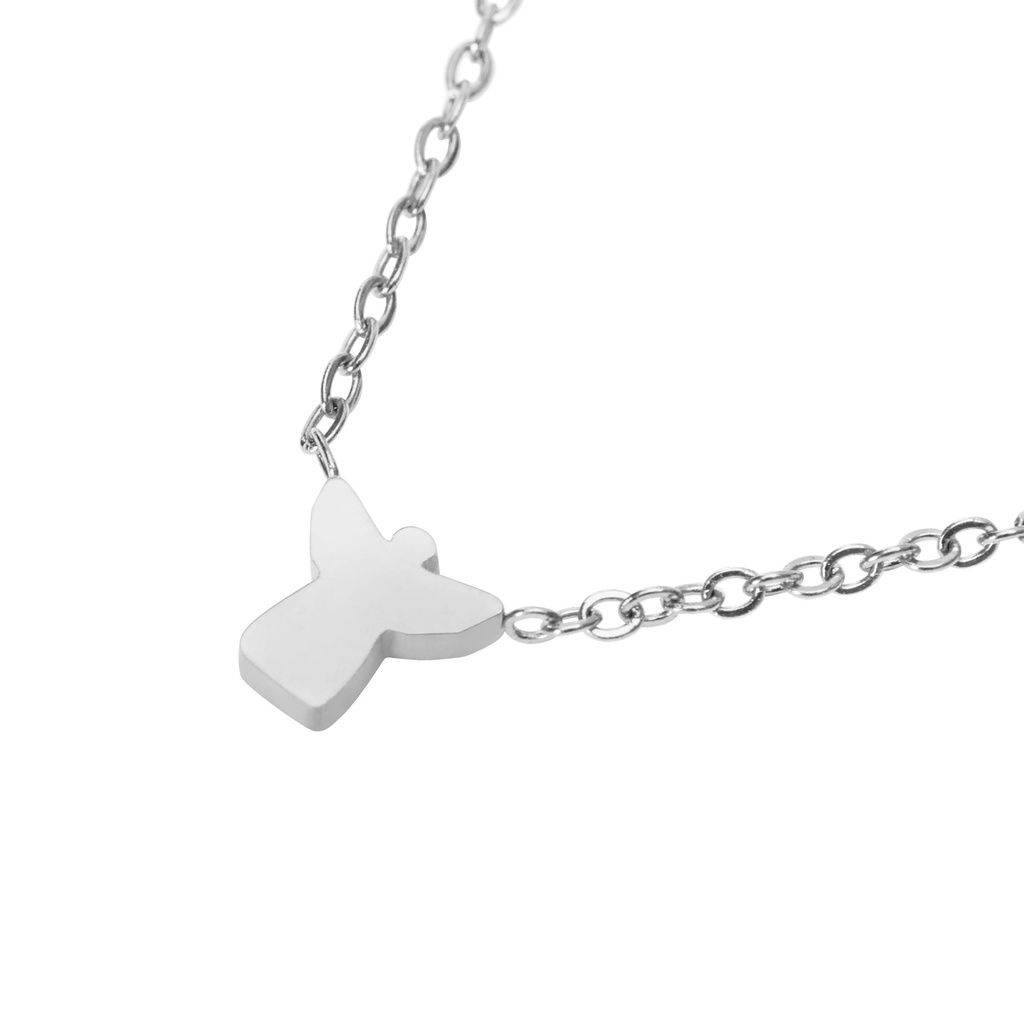 Kettinkje verzilverd - "Love IT"- Collection  - Engel (42+5cm)