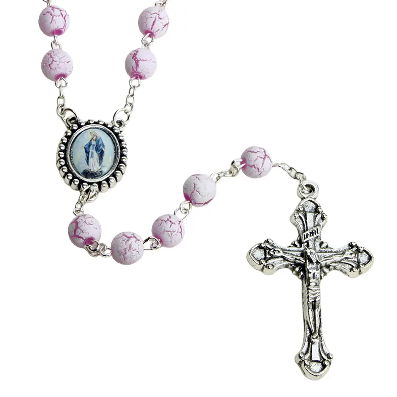 Rosenkranz - plastik/rosa  (⌀ 8mm)