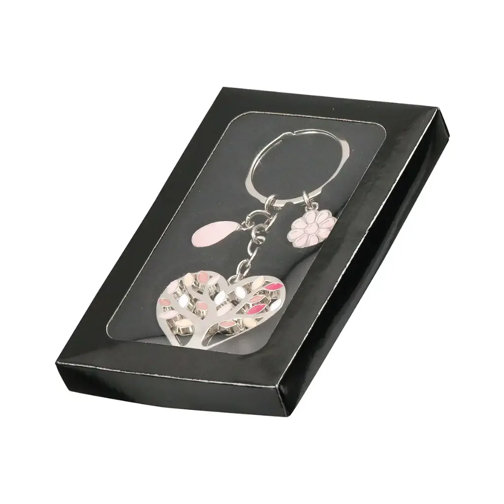 Porte-clef Coeur/ADV - métal/émaille (100x40mm)