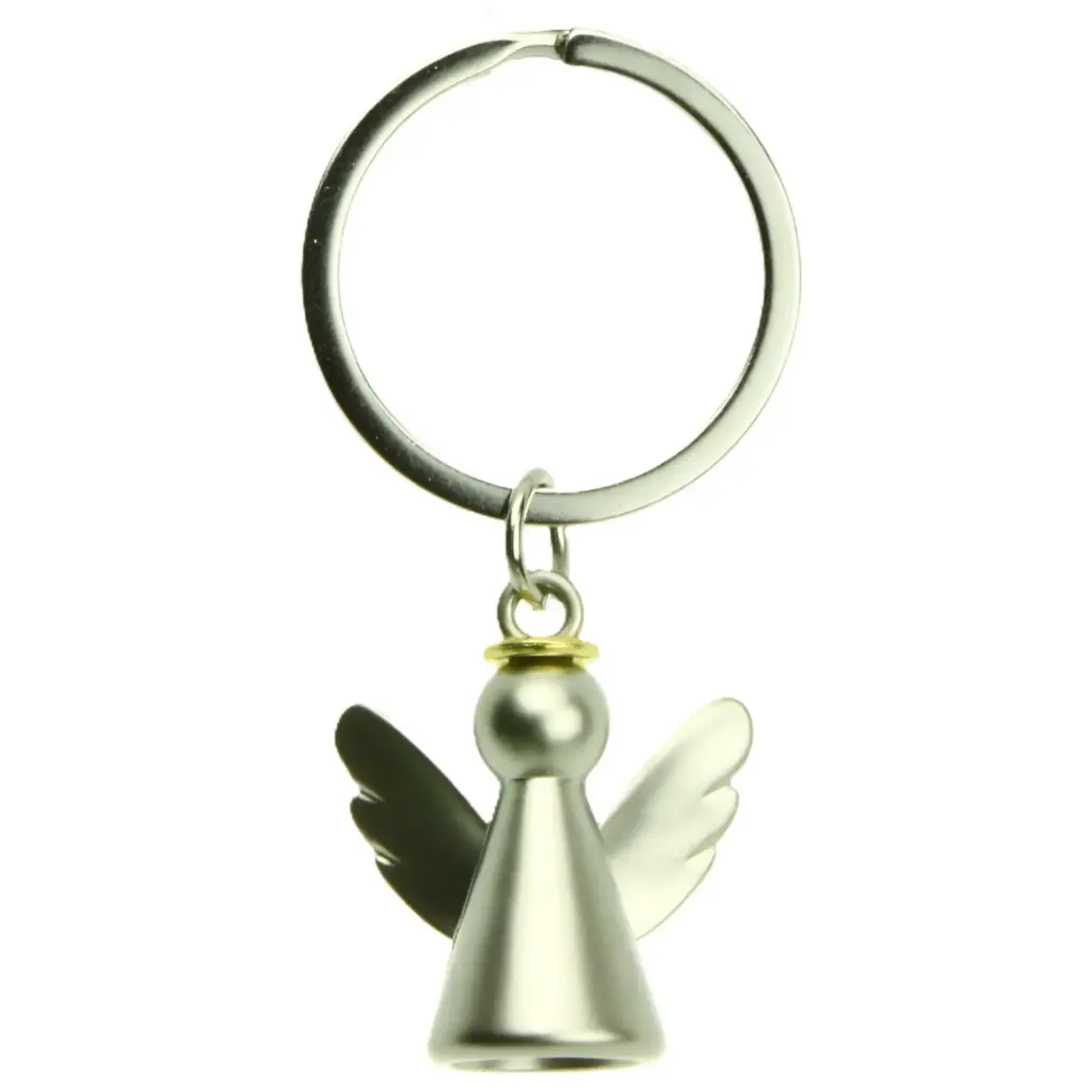 Porte-clef Ange - métal inox (70x20mm)