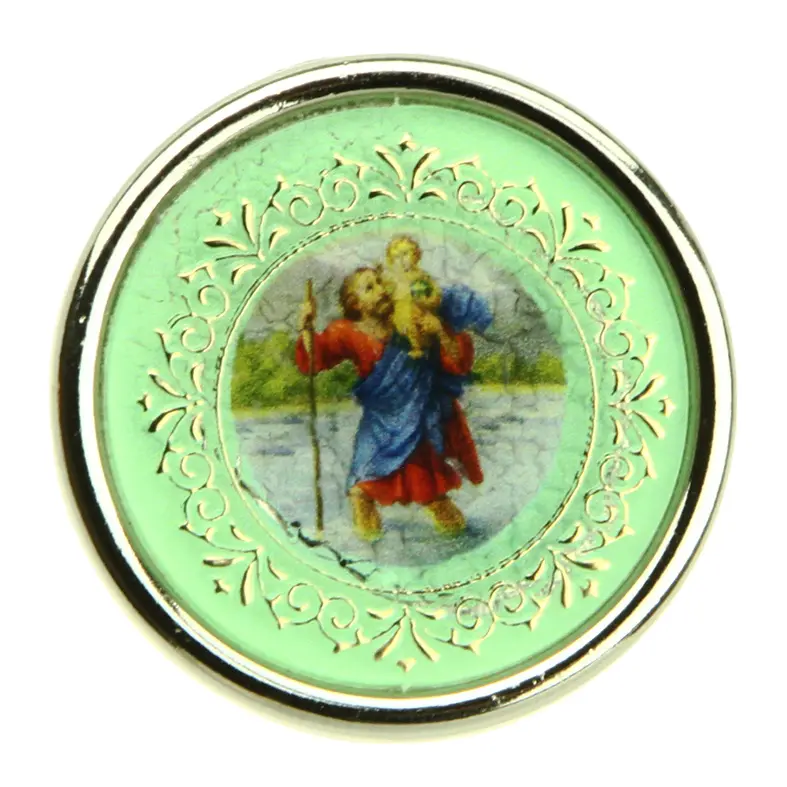Magnet/flower - St Christopher - assorted (Ø30mm)