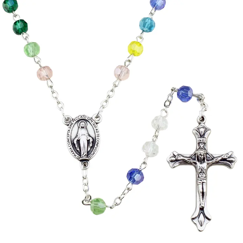 Rosary - semi-cristal - multi colour (⌀6mm)
