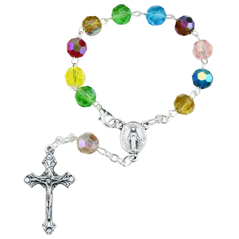 Minirosenkranz - imm.cristal/vielfarbig - 8mm