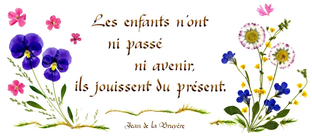 Carte série 'Citations - La Vie' - 'Les enfants n'ont ni passé...' - 10,5x21cm + envel.