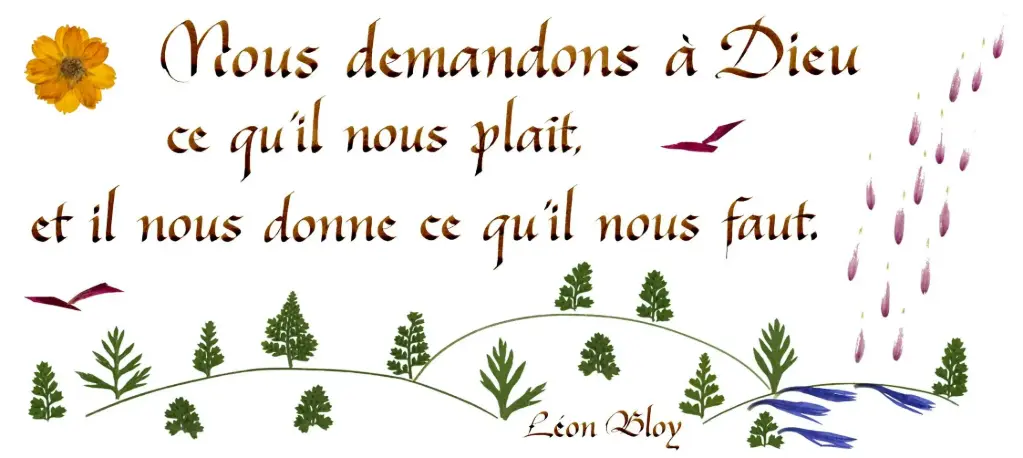 Kaart serie 'Citations - Spiritualité' - 'Nous demandons à Dieu...' - 10,5x21cm + envel.