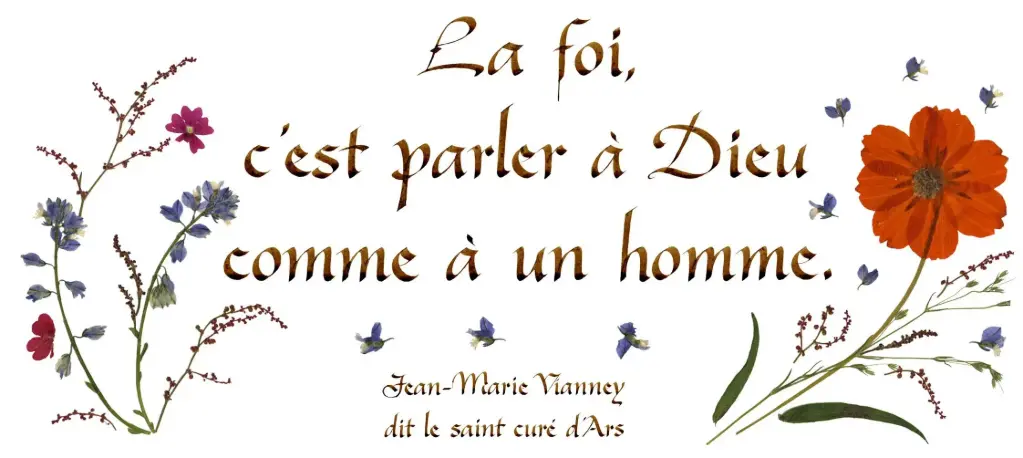 Kaart serie 'Citations - Spiritualité' - 'La foi, c'est parler à Dieu...' - 10,5x21cm + envel.