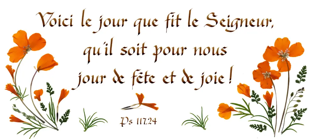 Kaart serie 'Citations - Psaumes' - 'Voici le jour que fit...' - 10,5x21cm + envel.