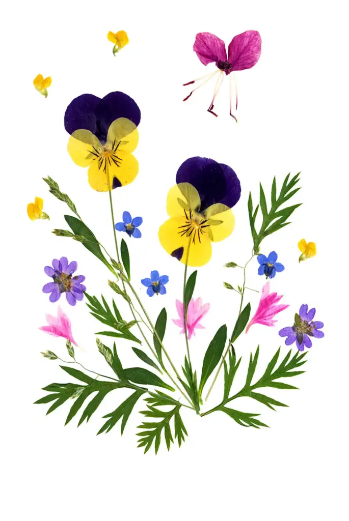 Carte double série 'Fleurs séchées' - model 006 - 10x15cm + envel.