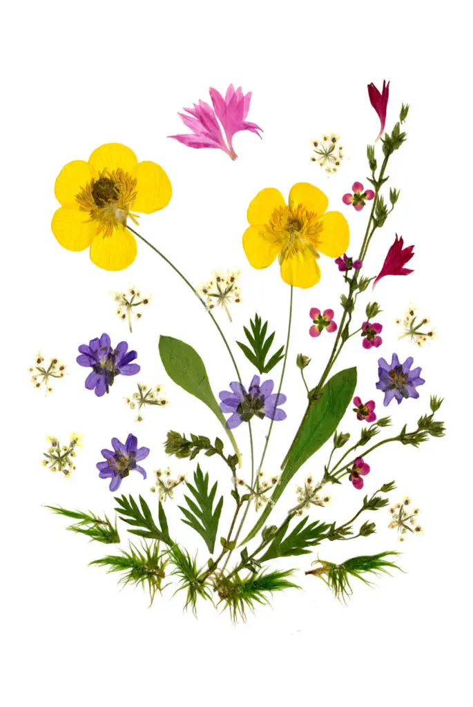 Dubbelkaart serie 'Fleurs séchées' - model 015 - 10x15cm + envel.