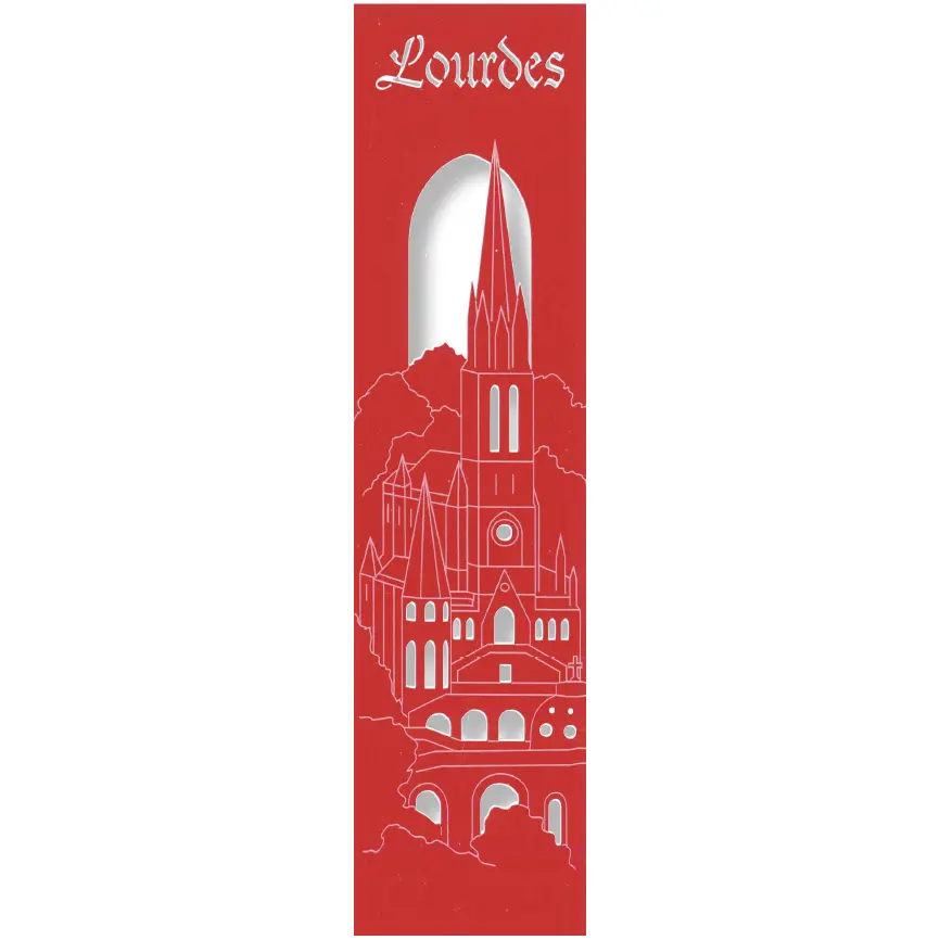 Bladwijzer gelaserd - Lourdes - assorti (52,5x210mm)