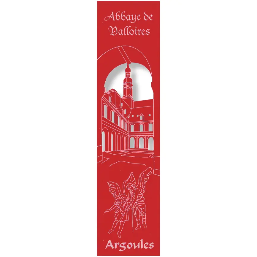 Bladwijzer gelaserd - Abdij van Valloires - assorti (52,5x210mm)