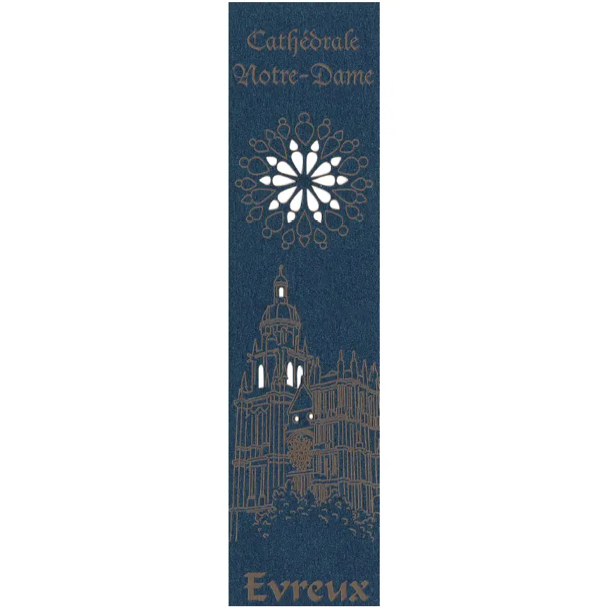 Bladwijzer gelaserd - Kath. Evreux - assorti (52,5x210mm)