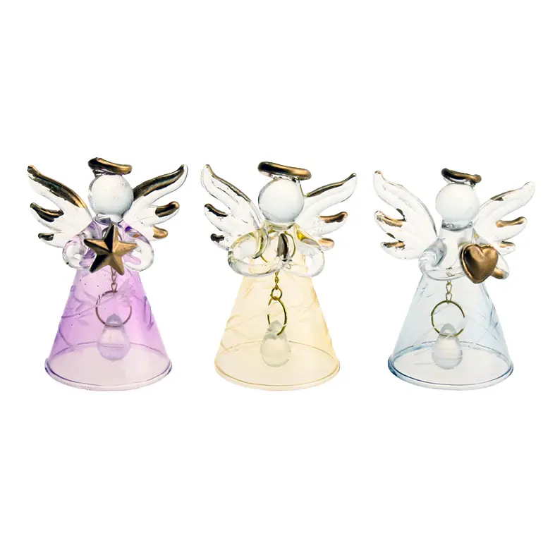 Set von 6 Engeln in Glass - sortiert (40x60mm)