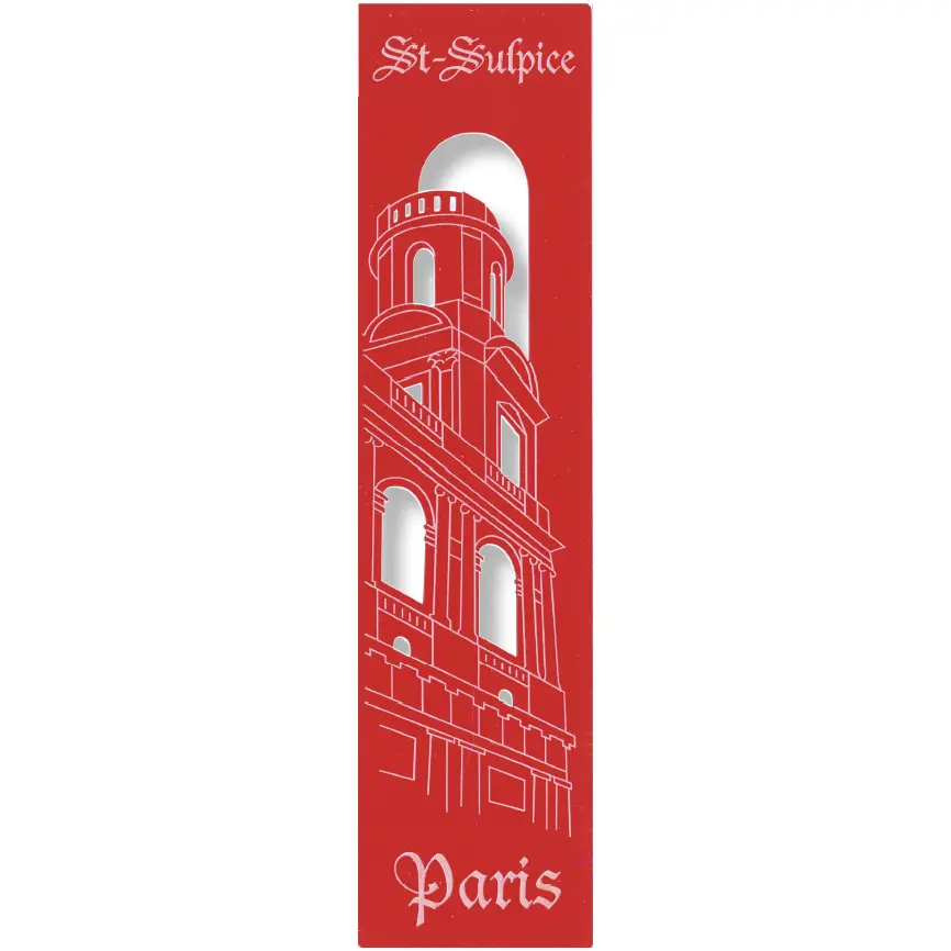 Bladwijzer gelaserd - St Sulpice/Paris - assorti (52,5x210mm)