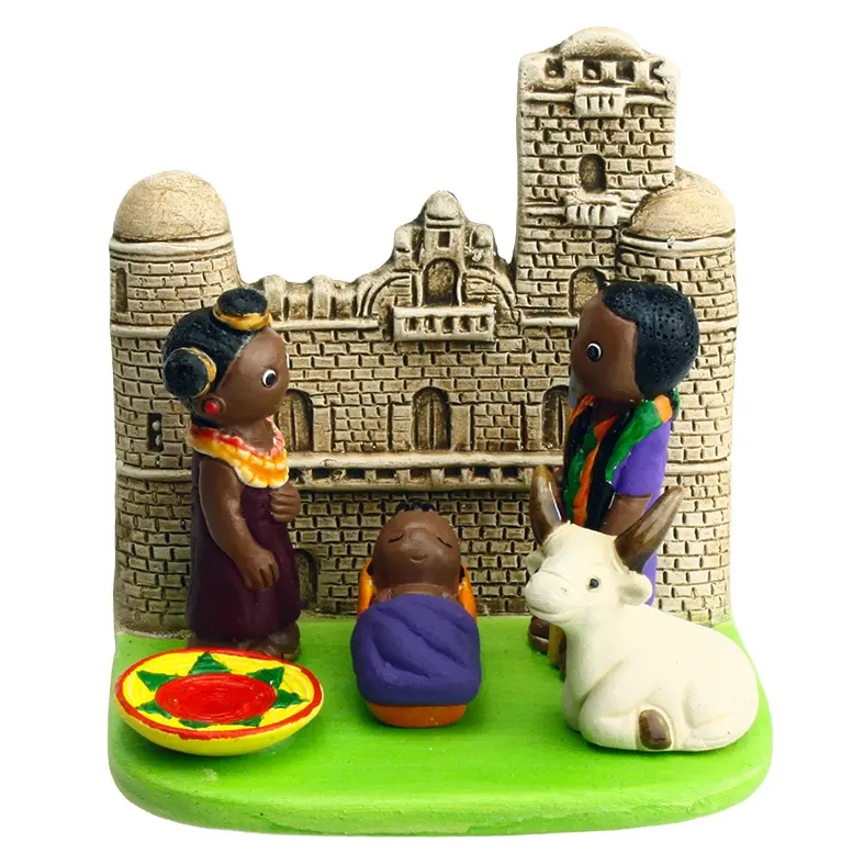 Crèche du monde 'Ethiopie' - 7x9cm